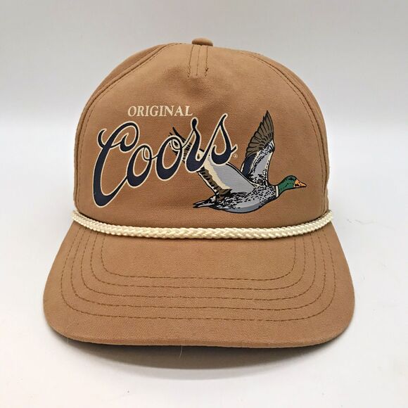 American Needle Coors Original Canvas Cappy Hat Beer Cap Tan Authentic OSFA NEW - Picture 1 of 10
